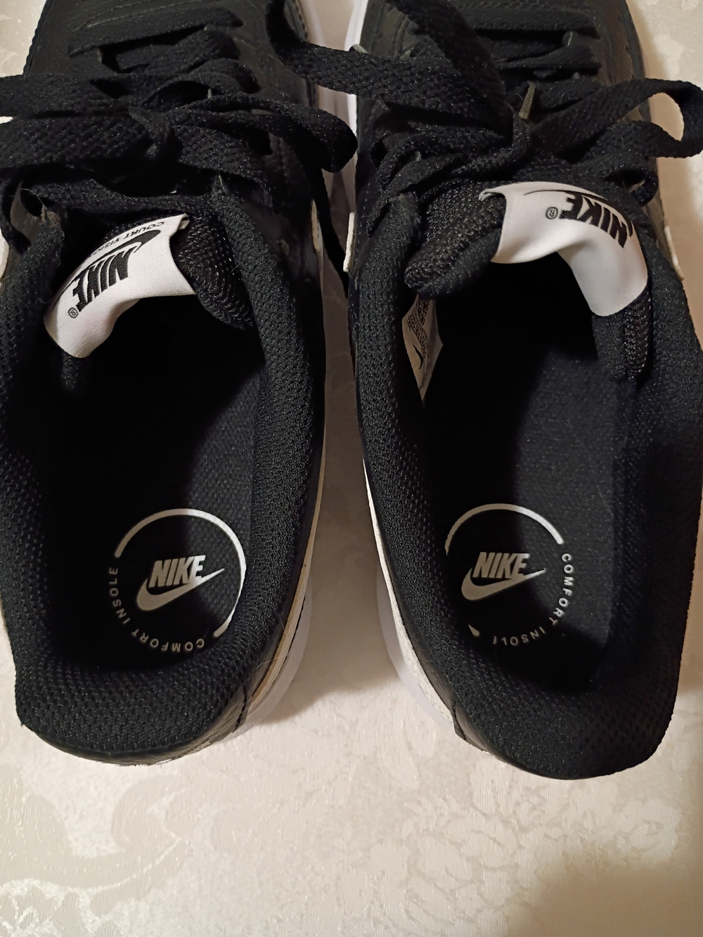 Nike Black & White Court Vision Alta Platform Sneakers Women's Sz 8.5 - Picture 6 of 10